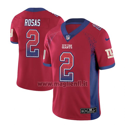 Maglia NFL Limited New York Giants Aldrick Rosas Rosso 2018 Rush Drift Fashion